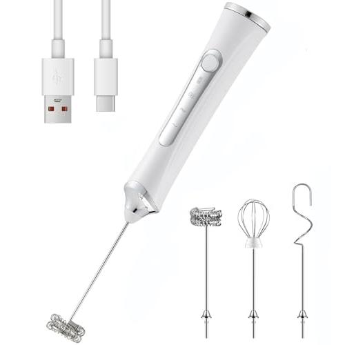 ミルクフォーマー 充電式 ミルク泡立て器 YooiDO ミルクフローサー電動 あわだてき カプチーノミキサー 電動 USB充電式 3段階調整 コ | 