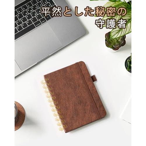 WEMATE パスワード管理ノート リングパスワードブック A6アルファベットタブ付き 小型 高齢者向け ハードカバー 143mm x183mm |  | 01