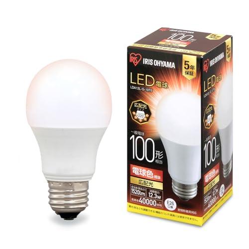 E26アイリスオーヤマ LED電球 100W形相当 電球色 口金直径26mm 広配光 密閉器具対応 LDA12L-G-10T6 | 