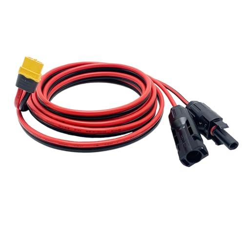 WBGADAM MC4ソーラーパネルからXT60 アダプターケーブル XT60メス 12AWG 延長ケーブル 0.6m 、ポータブル発電所、ソー | 