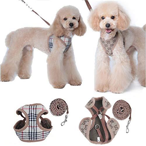 犬ハーネスメッシュ小中型犬ナイロンペ ット胴輪 通気可調節猫用首輪かわいい 犬用ハーネスナイロン、子犬用調整なソフトメッシュベストハーネスリード |  | 01