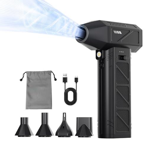 エアダスター 電動エアダスター ブロワー 小型 ブロアー 180000RPM高速回転 強力 最大風速120m/s 無段階風量調整 5種類ノズル付 | 