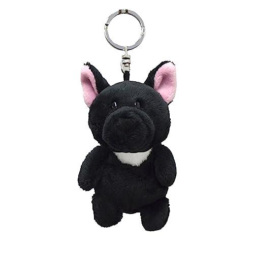 [NICI] フレンチブルドッグ キーリング キーホルダー BB ガールズ ブラック 10cm | 