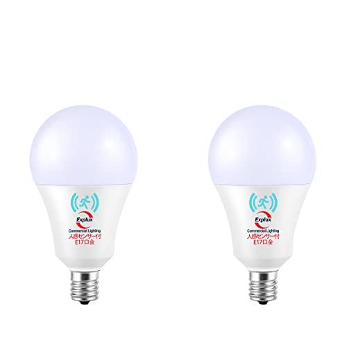 Explux LED電球 E17口金 人感センサー付 75W相当 高輝度1100lm 昼白色
