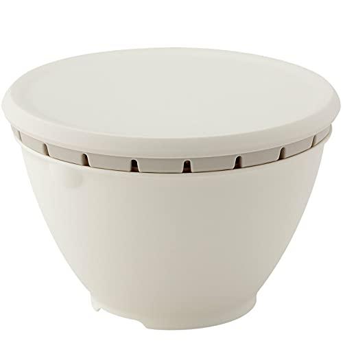 リス ザル ボウル セット ふた付きボールコランダー 500ml S ホワイト 18cm リベラリスタ 電子レンジ対応 日本製 | 