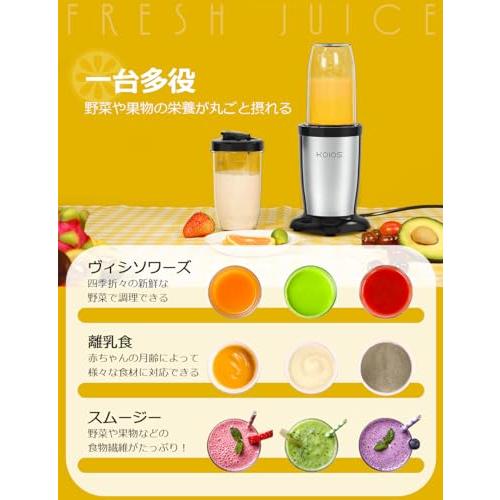 ミキサー ジューサー ダブルボトル 500ml大容量 コーヒーミル ６枚刃 611L6yiWSuL._AC_SY200_QL15_.jpg