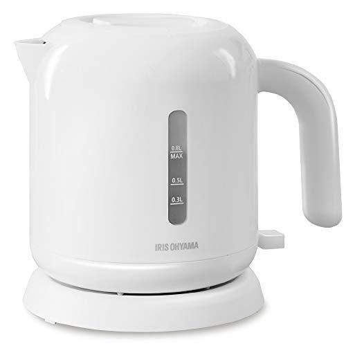 アイリスオーヤマ 電気ケトル 800ml お手入れカンタン フィルター掃除/蓋取り外し ニオイ移りしない 空焚き防止機能付き IKEB800W | 