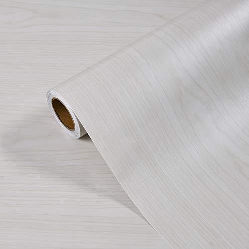 リメイクシート 壁紙シール 木目 白 厚手 カッティングシート 剥がせる壁紙 ホワイト 61cm*10m ナチュラル マット 木目調 白 ドア | 