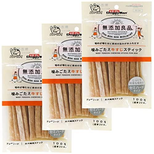 ドギーマン 無添加良品 噛みごたえ牛すじスティック 100g ×3個セット | 