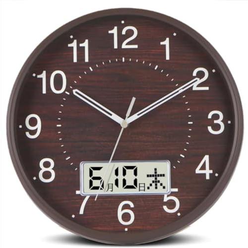 日本製！レトロデザイン連続秒針クォーツ式掛け時計 QL739A-BR(ブラウン) 日本製！レトロデザイン連続秒針クォーツ式掛け時計 QL739A-BR(ブラウン)