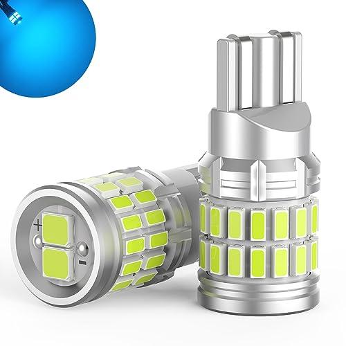 12V-24V車用 T10 LED アイスブルー 爆光 2個 車検対応 3014LEDチップ34