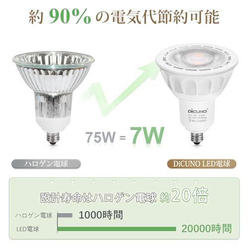 DiCUNO E11口金 LED電球 スポットライト 調光器対応 7W 75W形
