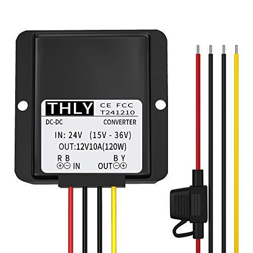 dcdc コンバーター 24V?12V 10A 120Wトランス 降圧ヒューズ防水付き、24v 12v 変換 防水 ゴルフカートLEDライトモー | 