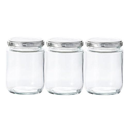 アデリア(ADERIA) ツイストキャップ 容器 250ml 3個入 日本製 食品用 保存ビン ジャム キャップ ヨウキ 保存容器 丈夫 ガラス | 