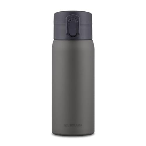 アイリスオーヤマ 水筒 ワンタッチ マグボトル 350ml グレー 真空断熱6