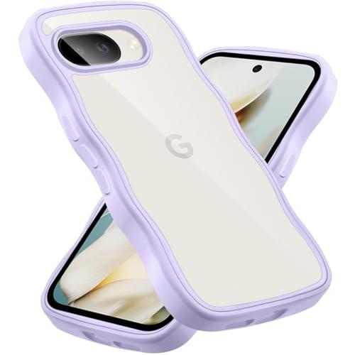 クリア Google Pixel 9A ケース かわいい 波状フレーム うねうね 耐