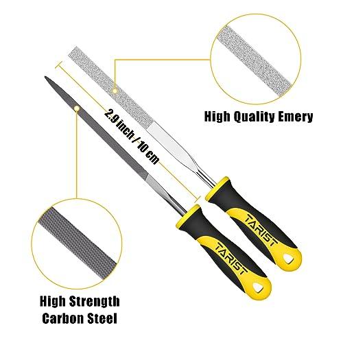 TARIST 12本組 ヤスリセット 収納袋付き 鉄工ヤスリ ダイヤモンドヤスリ 平 丸 半丸 三角 角 平(槍型) 精密 研削 バリ取り DI |  | 02