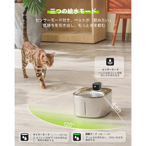 Animal Water III 自動給水器 ペット用自動給水器 3L (犬・猫) 自動水やり機 替えフィルター12個