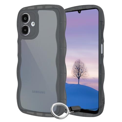 Galaxy A25 5G ケース クリアブラック ウェーブ SC-53F SCG33 TPU波状