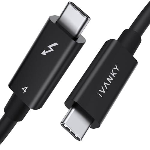 1.5m Thunderbolt 4 ケーブル IVANKY 240W急速充電 8K映像出力 40Gbps