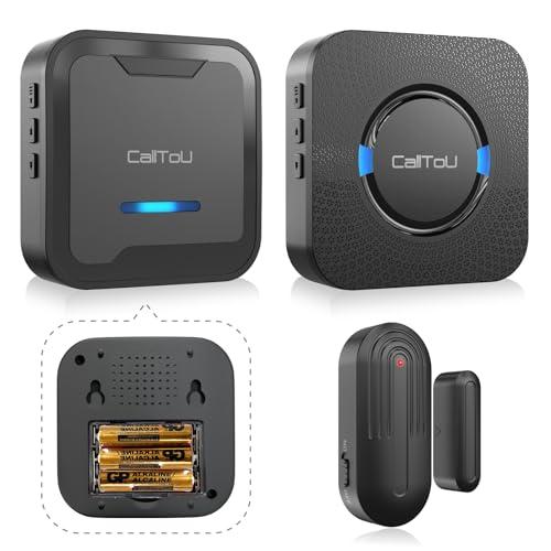 CallToU ドアセンサー ワイヤレスチャイム ドア開閉センサーセット ドアベル 5段階音量調整できる 55曲 ポケットベル 玄関 部屋 事務 | 