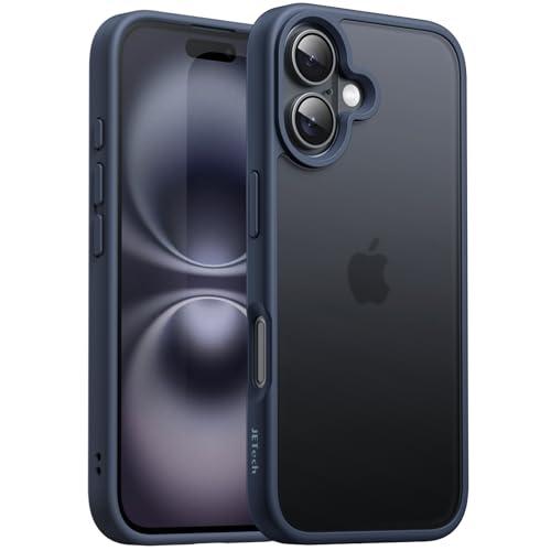 JETech iPhone 16 6.1インチ用 マットケース 耐衝撃性ミリタリーグレードの落下保護 つや消しの半透明背面 スマホカバー 指紋防 | 