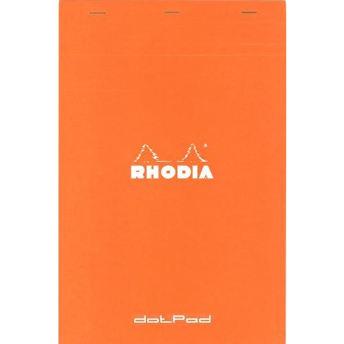 ロディア メモ帳 ドットパッド No.19(A4+ 21×31.8cm) 80枚 ドット罫 撥水カバー ミシン目入 PEFC認証取得 オレンジ | 