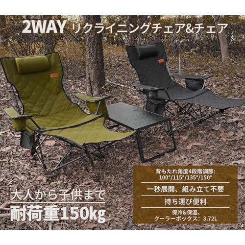 DesertFox リクライニングチェア キャンプ椅子 単品/セット 4way 仮眠
