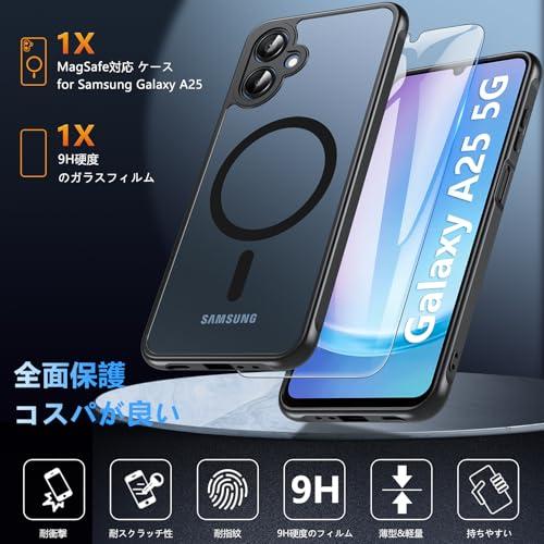 Hensinple Galaxy A25 5G ケース ガラスフィルム付き ギャラクシーa25