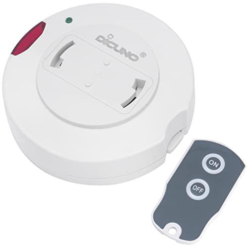 DiCUNO 照明リモコンスイッチ 引掛けシーリング用 ペンダント型照明器具専用 丸型 配線不要 白 受信機1個+送信機1個入り | 