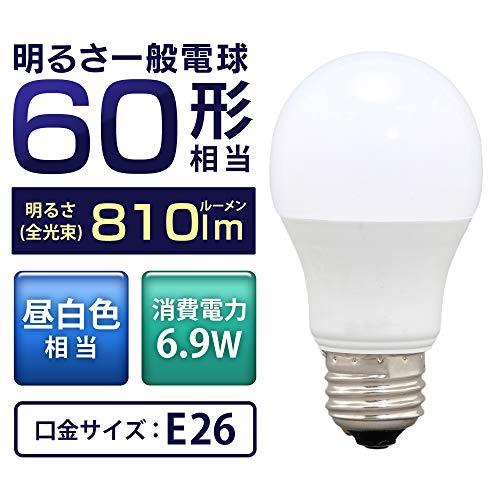 E26アイリスオーヤマ LED電球 60W形相当 昼白色 口金直径26mm 広配光 密閉器具対応 LDA7N-G-6T6 |  | 01