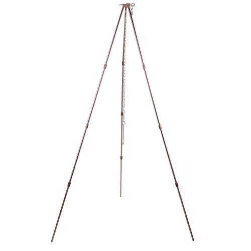 キャンピングムーン(CAMPING MOON) トライポッド L 4段折り 焚き火三脚 耐重量15KG 収納ケース付き MS-105-BRZ | 