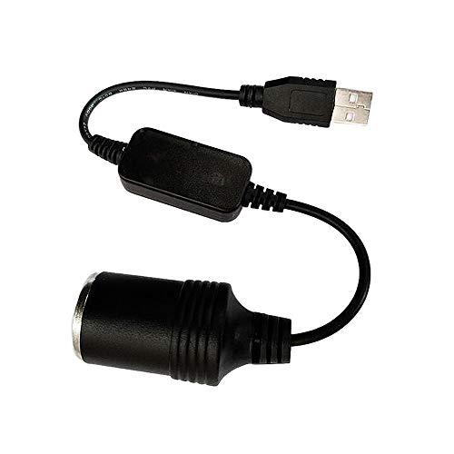 シガレットライターソケット USBポート 12V 車用 メス変換アダプタコード usb シガーソケット 変換 車載充電器 30cm (1個) | 