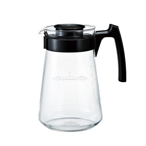 HARIO(ハリオ) ペガサス サーバー 1000 電子レンジ対応 1000ml 2~8杯用 ブラック 日本製 PES-03-B | 