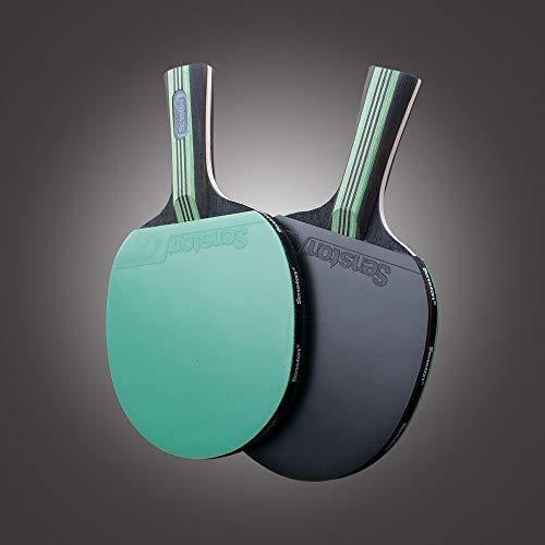 Senston 卓球セット 卓球ラケット 2本、ポータブルバッグ1個 、ピンポン球3個 つ 初心者 中高級プレイヤーのトレーニング、試合 |  | 01