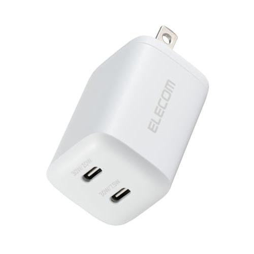 エレコム 充電器 30W Type-C 2ポート USB PD対応 スイング式プラグ PPS対応 ホワイト iPhone 16 15 等対応 E | 