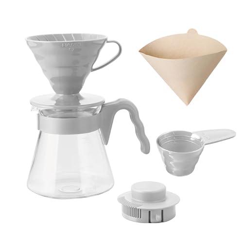 HARIO(ハリオ) V60コーヒーサーバー02 セット ペールグレー 1-4杯用 コーヒードリップ 日本製 VCSD-02PGR | 