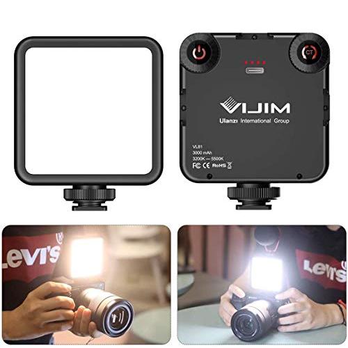 Ulanzi VL-81 LEDビデオライト 小型 充電式 3000mAh Type-C 3200k-5600k CRI95+ 色温度調整 スマ | 