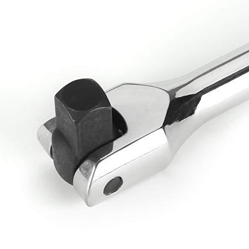 ロングスピンナーハンドル ホイールレンチ 差込角 12.7mm 1/2インチ 460mm 180°可動 CR-V鋼製 メッキ仕上げ タイヤ プー |  | 01