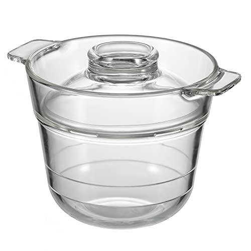 HARIO(ハリオ) 一膳屋 0.5~1合用 耐熱ガラス 中身が見える レンジで簡単調理 10分で炊ける おうちごはん ひとり用 クリア   贈 | 