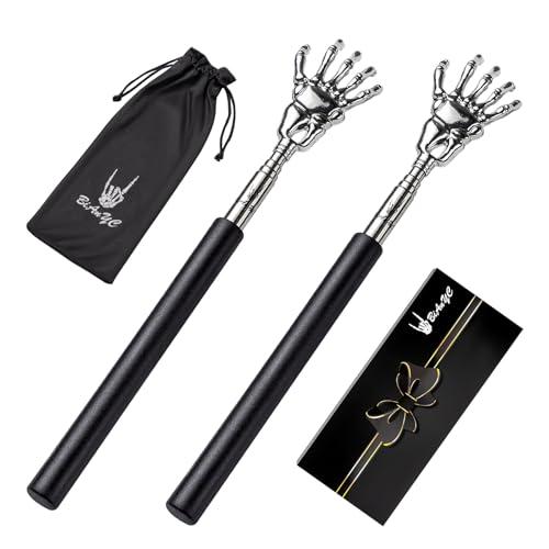 BiAnYC 2本孫の手孫の手 伸縮まごのてまごの手伸びる棒背中かき棒伸びる孫の手孫の手 人気孫の手 おしゃれ背中 かき背中掻きブラシ伸縮自在 | 