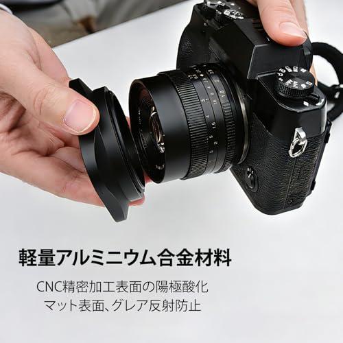 Yullmu 52mm レンズフード 角型レンズフード Ф52mm 高強度6000系