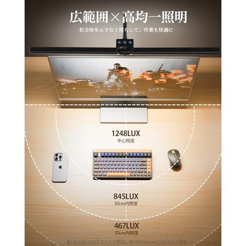 2025新登場Hoxhyon デスクライト LED クランプ式 卓上ライト 電気スタンド 目に優しいダブル光源 広範囲・高均一照明・無線リモコン |  | 01