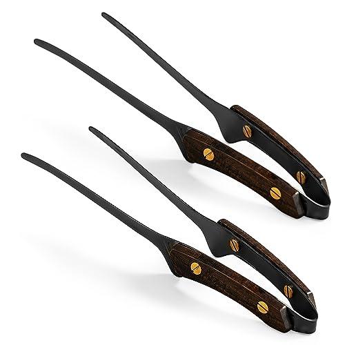 ziyue 焼肉トング 木製ハンドル ステンレス 焼肉 バーベキュー 揚げ物 バーベキュー bbq バーベキュートング パスタ キャンプ アウト | 