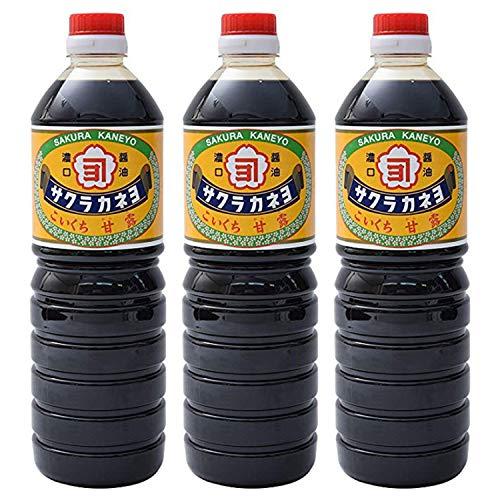 吉村醸造 サクラカネヨ  甘露 しょうゆ 1L ×3個 | 