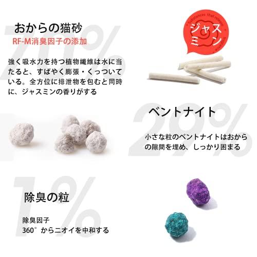 HONEYCARE ハニーケア ミックス猫砂 約5L/2.75KG＊６袋セット おからとベントナイト 猫砂 猫トイレ用品 ネコ砂 固まる 混ぜる |  | 01