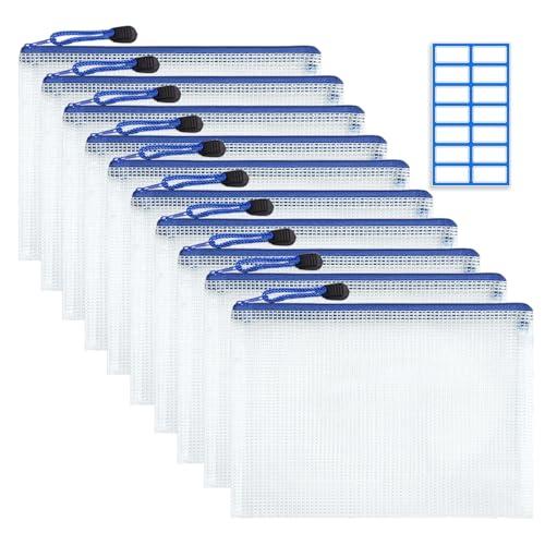 DY.2ten ジッパー式ファイル袋 （ A4 白 透明 10個 ） メッシュ ファイル袋 ファスナー付きファイル メッシュファイルバッグ クリ | 