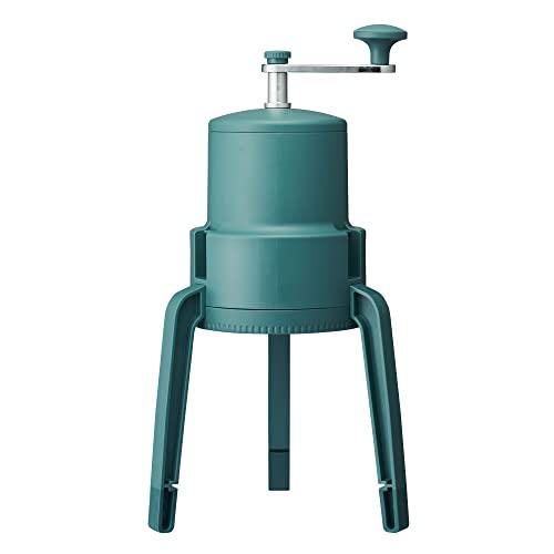 ドウシシャ かちわり手動かき氷器 折り畳み可+収納袋付きで持ち運びに便利 キャンプにもおススメ 市販の氷使用 グリーン | 