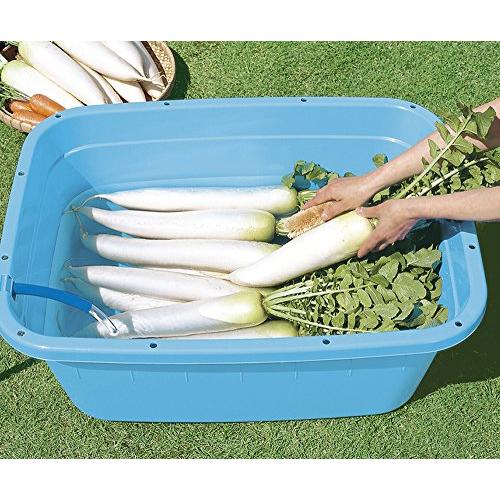 新輝合成 トンボ 角型 タライ ジャンボ 水抜き栓付き ホース穴付き 120型 120リットル ブルー 幅86.0cm×奥行66.0cm×高さ3 |  | 01