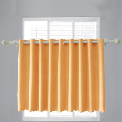 Yunlinhui一級遮光99.99%コーヒーカーテン、小窓遮光、断熱、保温省エネ、ファッション装飾に用い、紫外線を遮断する(幅145x丈45c | 